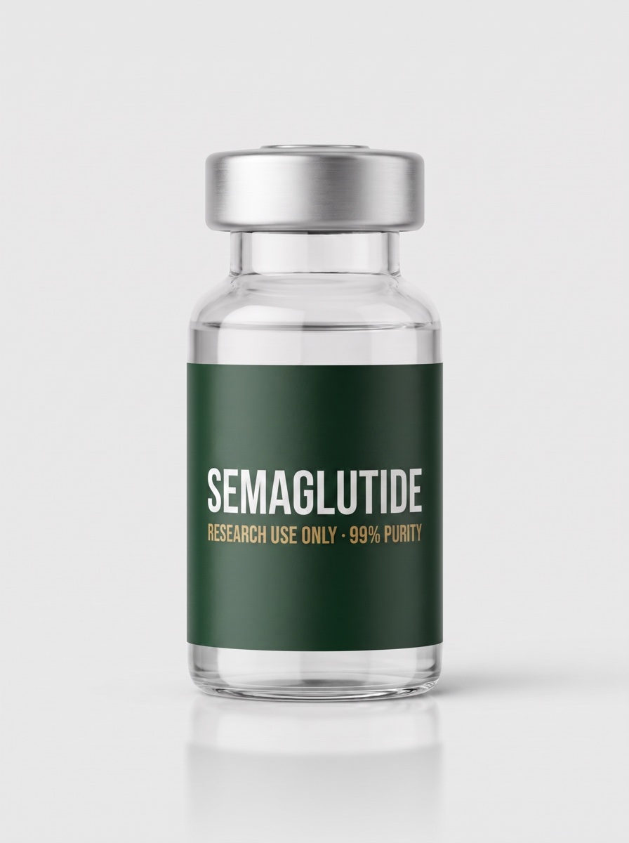 Vial de semaglutida con etiqueta